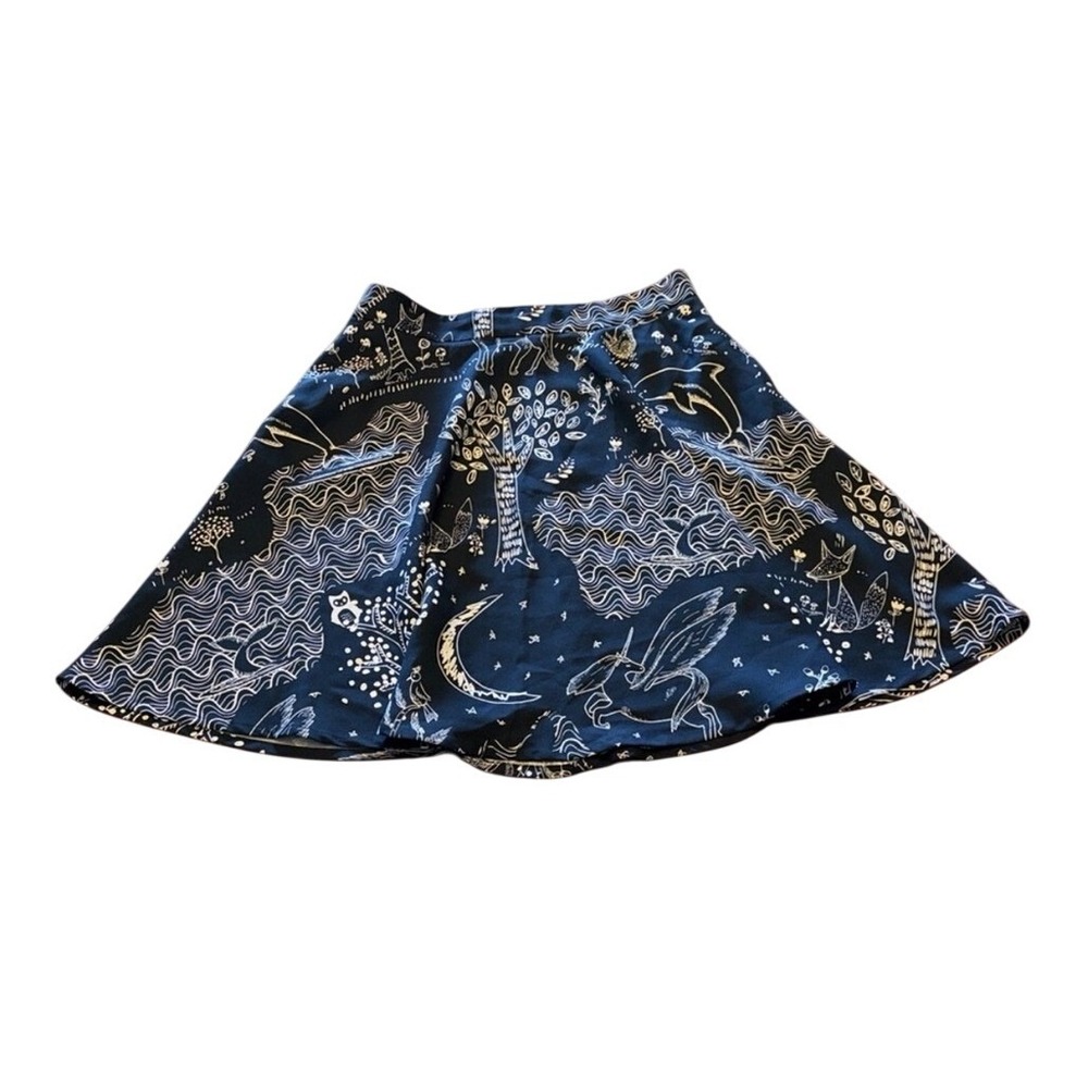 ICONE Skater Skirt with Pockets Enchanted Creatures from Forest Sea Sky